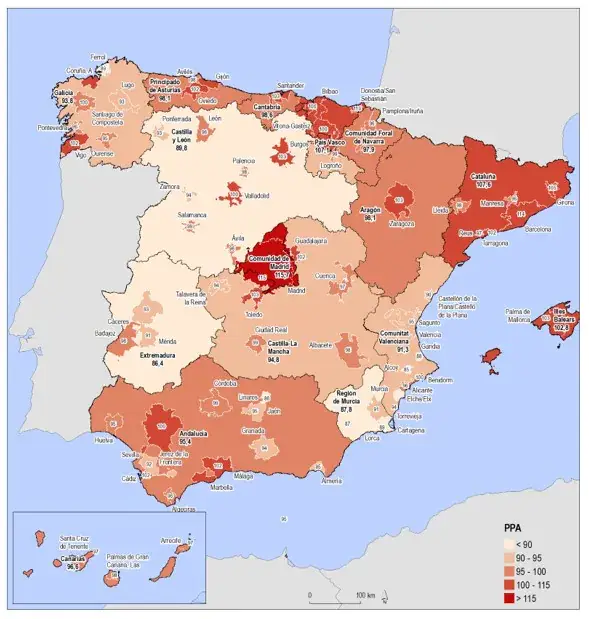 cost of living in spain